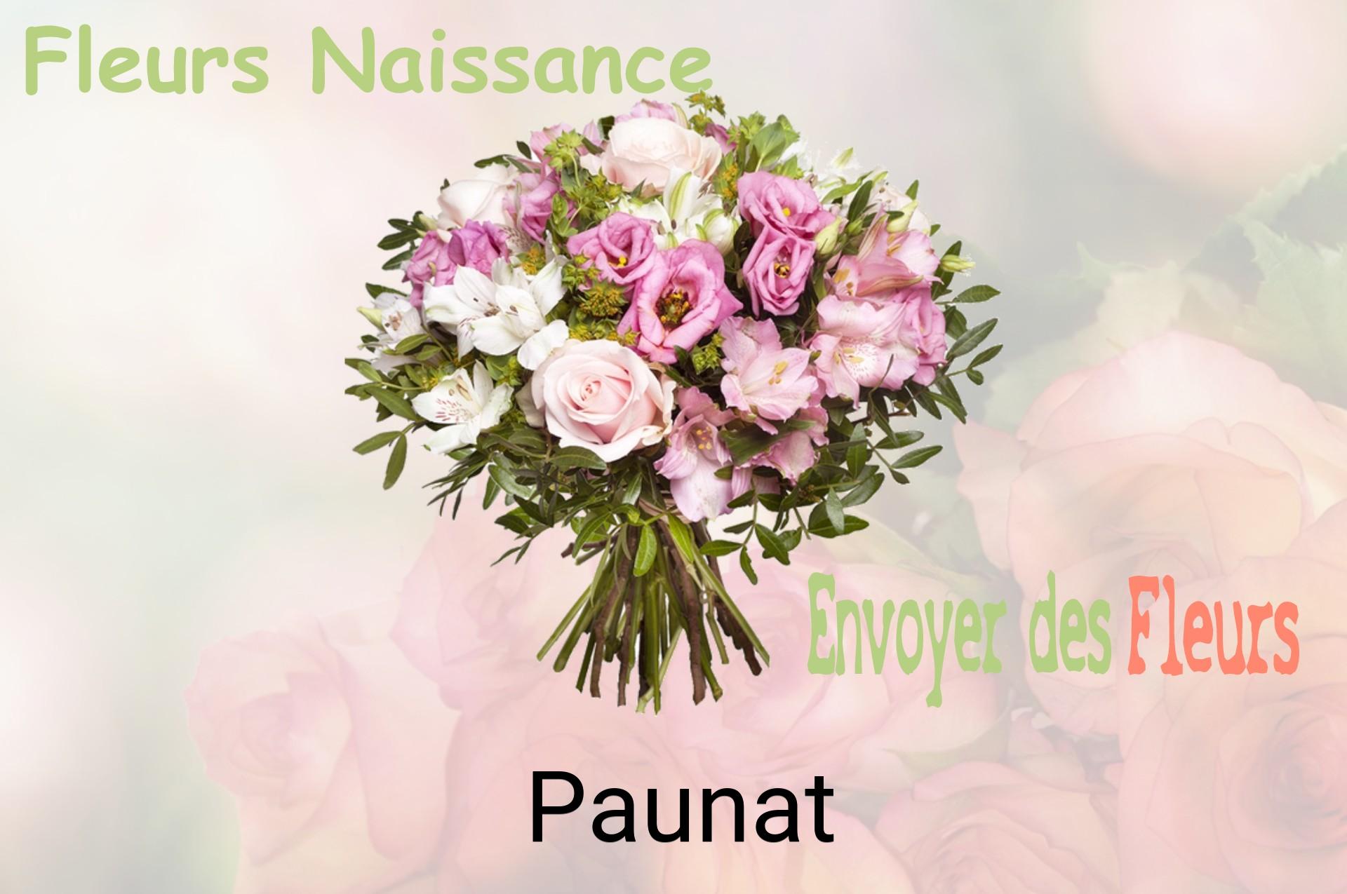 Bouquet de fleurs de naissance livré à Paunat